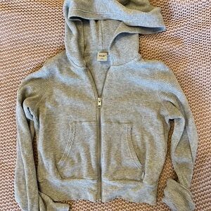 TNA waffle knit zip up hoodie